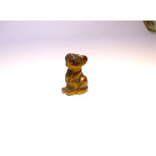 Dog Classic Carved Fetish Bead 0.75 Inch - Tiger Eye