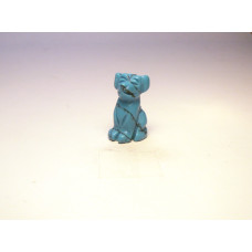 Dog Classic 1 Inch Figurine - Howlite Turquoise