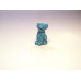 Dog Classic Carved Fetish Bead 0.75 Inch - Howlite Turquoise