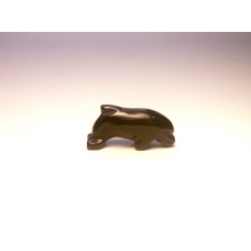 Dolphin Classic Carved Fetish Bead 0.75 Inch - Golden Obsidian Dolphin Classic Carved Fetish Bead 0.75 Inch - Golden Obsidian