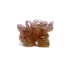 Dragon Classic Carved Fetish Bead 0.75 Inch - Amethyst