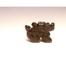 Dragon Classic Carved Fetish Bead 0.75 Inch - Blue Goldstone