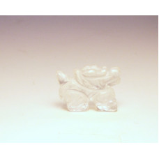 Dragon Classic Carved Fetish Bead 0.75 Inch - Clear Quartz