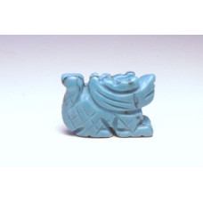 Dragon Classic 1 Inch Figurine - Howlite Turquoise