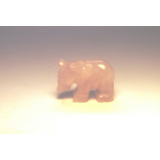 Elephant Classic Carved Fetish Bead 0.75 Inch - Rose Quartz