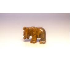 Elephant Classic 1 Inch Figurine - Tiger Eye