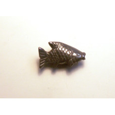 Fish Classic Carved Fetish Bead 0.75 Inch - Hematite