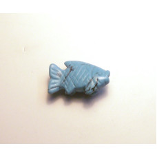 Fish Classic 1 Inch Figurine - Howlite Turquoise