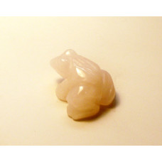 Frog Classic Carved Fetish Bead 0.75 Inch - Rose Quartz