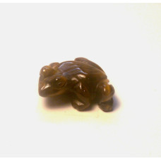 Frog Classic Carved Fetish Bead 0.75 Inch - Tiger Eye