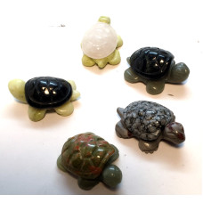 Turtle (Two Tone) 1.5 Inch Figurine - Assorted Stones