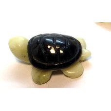 Turtle (Two Tone) 1.5 Inch Figurine - Black Obsidian