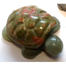 Turtle (Two Tone) 1.5 Inch Figurine - Unakite