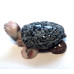 Turtle (Two Tone) 2.25 Inch Figurine - Snowflake Obsidian