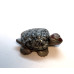 Turtle (Two Tone) 1.5 Inch Figurine - Snowflake Obsidian