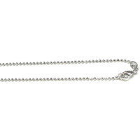 Chain Rhodium - 16 Inch 1.5mm - Ball Chain - 10 pcs pack