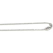 Chain Rhodium - 16 Inch 1.5mm - Ball Chain - 10 pcs pack