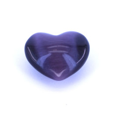 Small Fiber Optic Heart - Light Purple