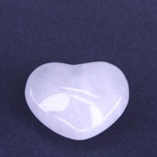 Small Gemstone Heart - 24 pcs pack (Puff - about 1 x 1.25 inch) - Rose Quartz