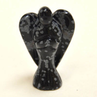 Angel 2.25 Inch Figurine - Silver Obsidian Angel 2.25 Inch Figurine - Silver Obsidian