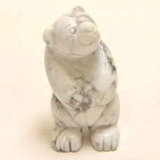 Bear Standing 2.25 Inch Figurine - Howlite White