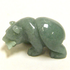 Bear with fish 2.25 Inch Figurine - Aventurine