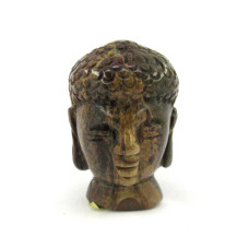 Buddha Head 2.25 Inch Figurine - Tiger Eye