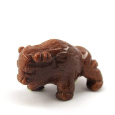 Buffalo 2.25 Inch Figurine - Goldstone