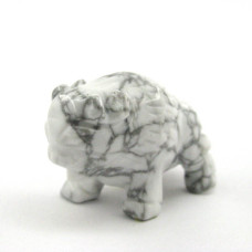 Buffalo 2.25 Inch Figurine - Howlite White