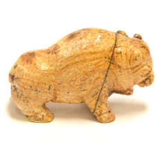 Buffalo 2.25 Inch Figurine - Picture Jasper