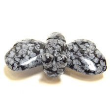 Bumble Bee 2.25 Inch Figurine - Snowflake Obsidian