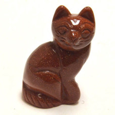 Cat Sitting 2.25 Inch Figurine - Goldstone