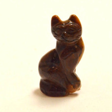 Cat Sitting 2.25 Inch Figurine - Tiger Eye