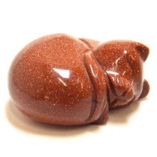 Cat Sleeping 2.25 Inch Figurine - Goldstone