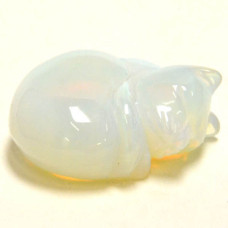 Cat Sleeping 2.25 Inch Figurine - Opalite