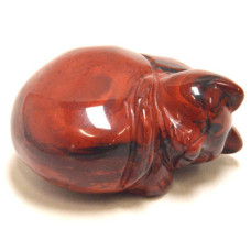 Cat Sleeping 2.25 Inch Figurine - Rainbow Jasper