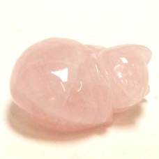 Cat Sleeping 2.25 Inch Figurine - Rose Quartz