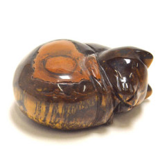 Cat Sleeping 2.25 Inch Figurine - Tiger Eye