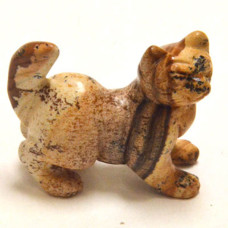 Cat Walking 2.25 Inch Figurine - Picture Jasper