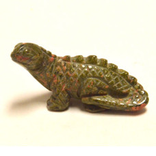 Chameleon 2.25 Inch Figurine - Unakite