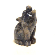 Coyote Howling 2.25 Inch Figurine - Sodalite