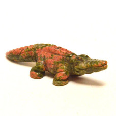 Crocodile 2.25 Inch Figurine - Unakite