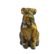 Dog (Airedale) 2.25 Inch Figurine - Tiger Eye