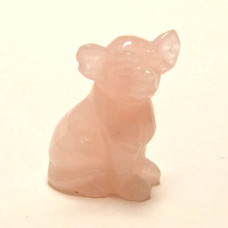 Dog (Chihuahua) 2.25 Inch Figurine - Rose Quartz