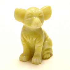 Dog (Chihuahua) 2.25 Inch Figurine - Lemon Chrysoprase