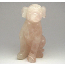 Dog Classic 2.25 Inch Figurine - Rose Quartz