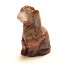 Dog (Cocker Spaniel) 1.5 Inch Figurine - Rainbow Jasper