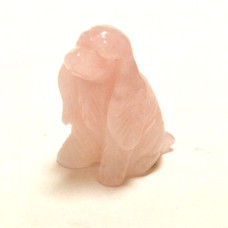 Dog (Cocker Spaniel) 2.25 Inch Figurine - Rose Quartz