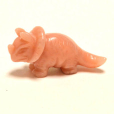 Dinosaur (Triceratops) 2.25 Inch Figurine - Orange calcite