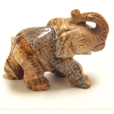 Elephant Classic 2.25 Inch Figurine - Picture Jasper